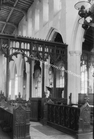 OLD CHAIR STALLS & MODERN SCREEN